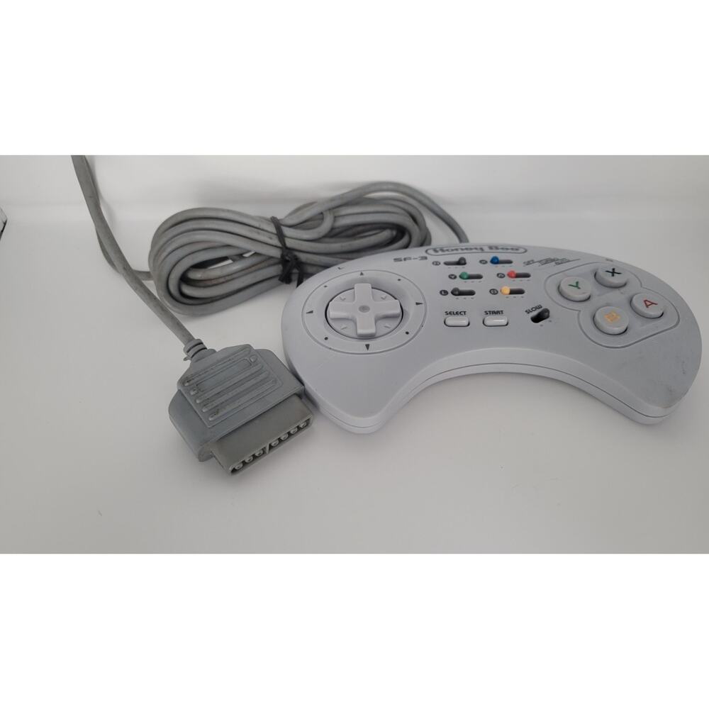 NOS Honey Bee SF-3 Turbo Auto Controller Pad Super Nintendo SNES Style 6 Button